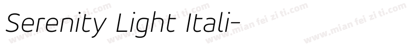 Serenity Light Itali字体转换